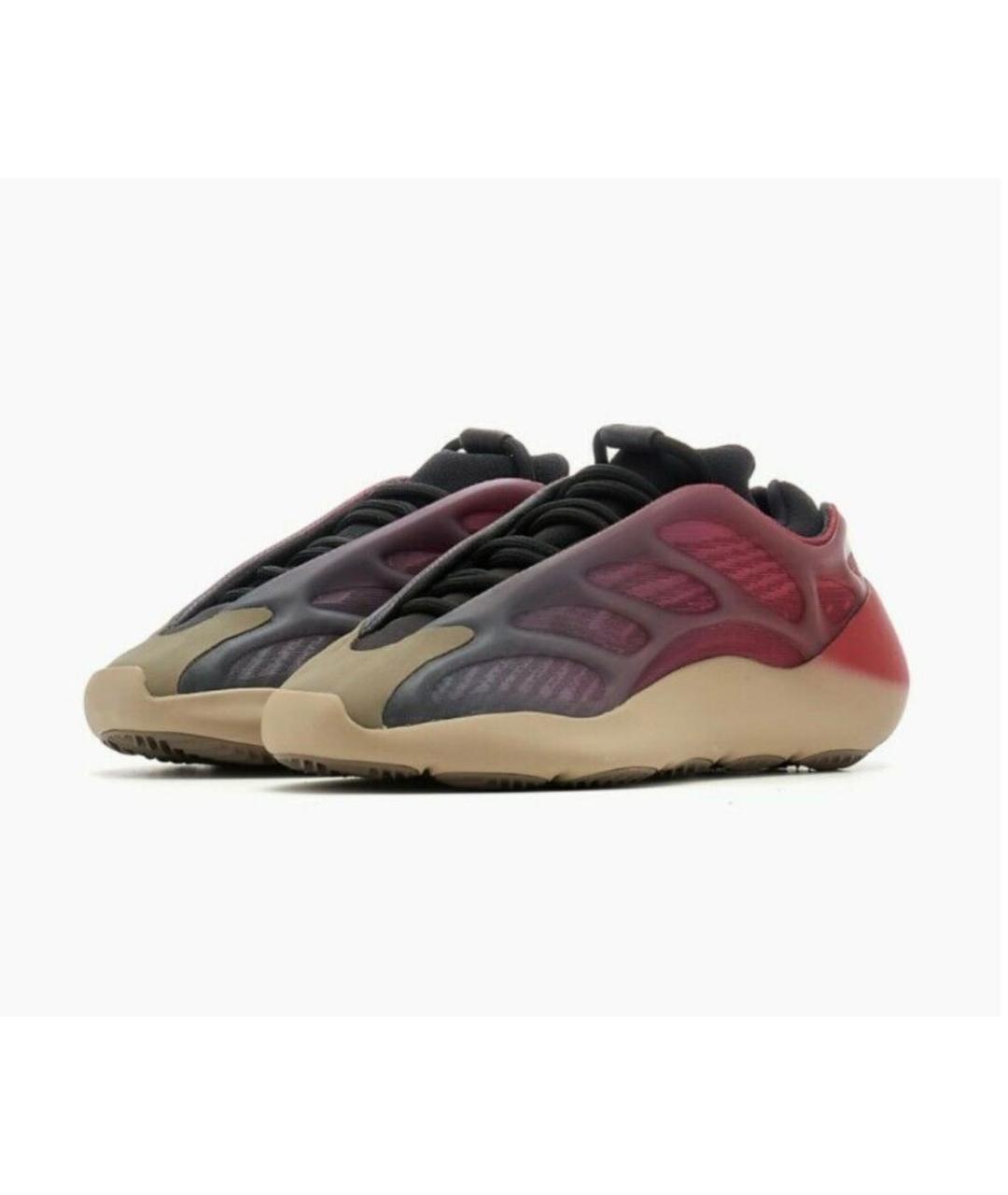 ADIDAS YEEZY Бордовые кроссовки, фото 2
