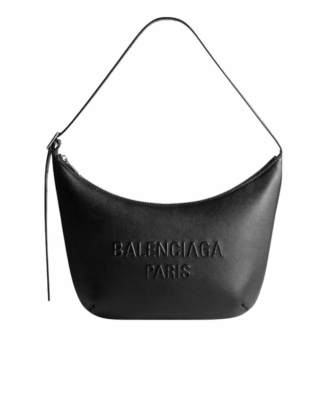 BALENCIAGA Черная кожаная сумка с короткими ручками, фото 1