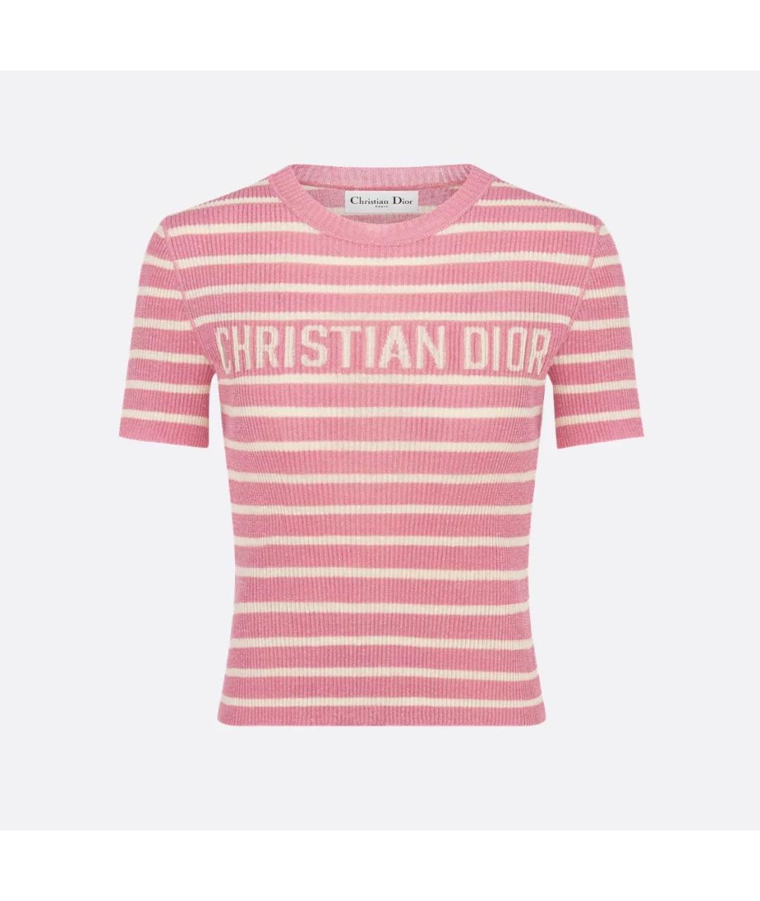 CHRISTIAN DIOR Розовый джемпер / свитер, фото 3