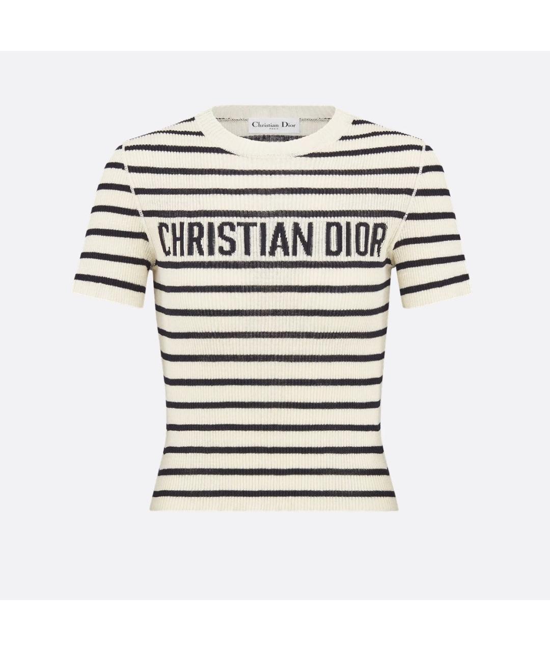 CHRISTIAN DIOR Бежевый джемпер / свитер, фото 5