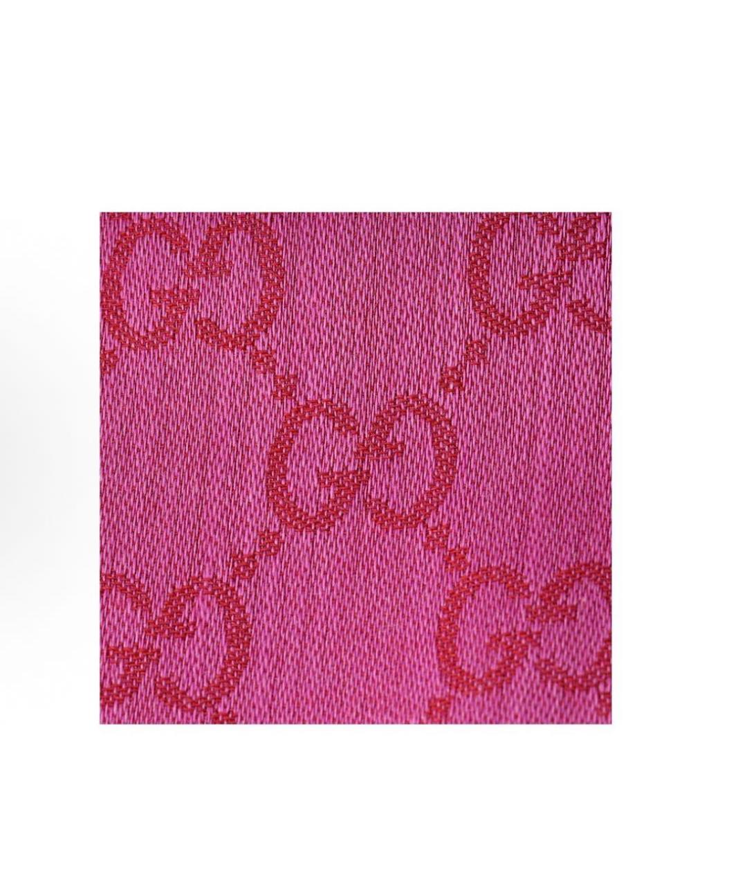 GUCCI Фуксия шерстяной шарф, фото 4