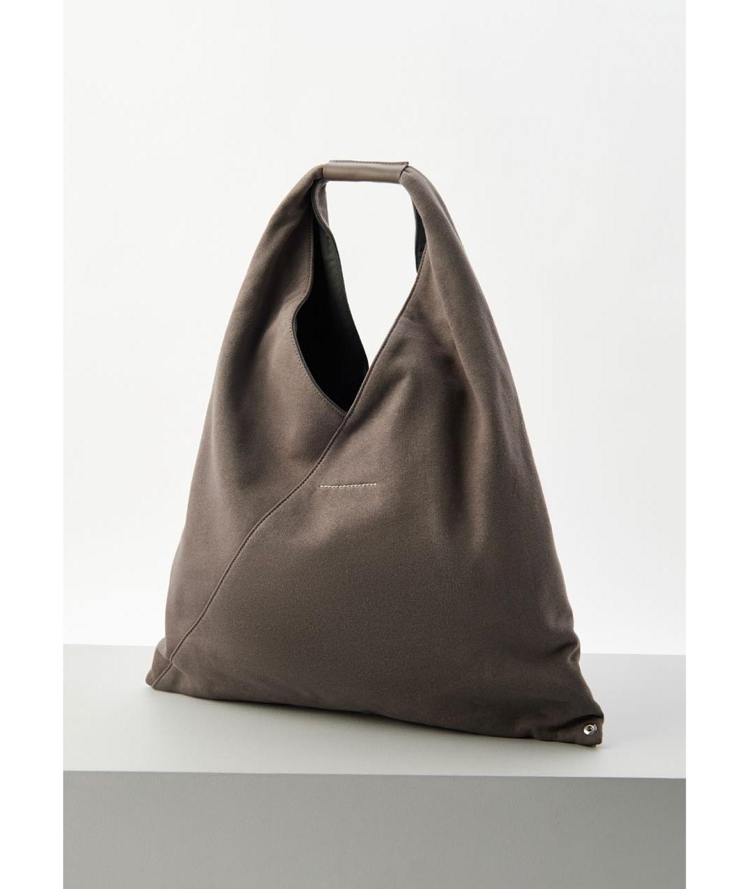 MAISON MARGIELA Серая хлопковая сумка через плечо, фото 2