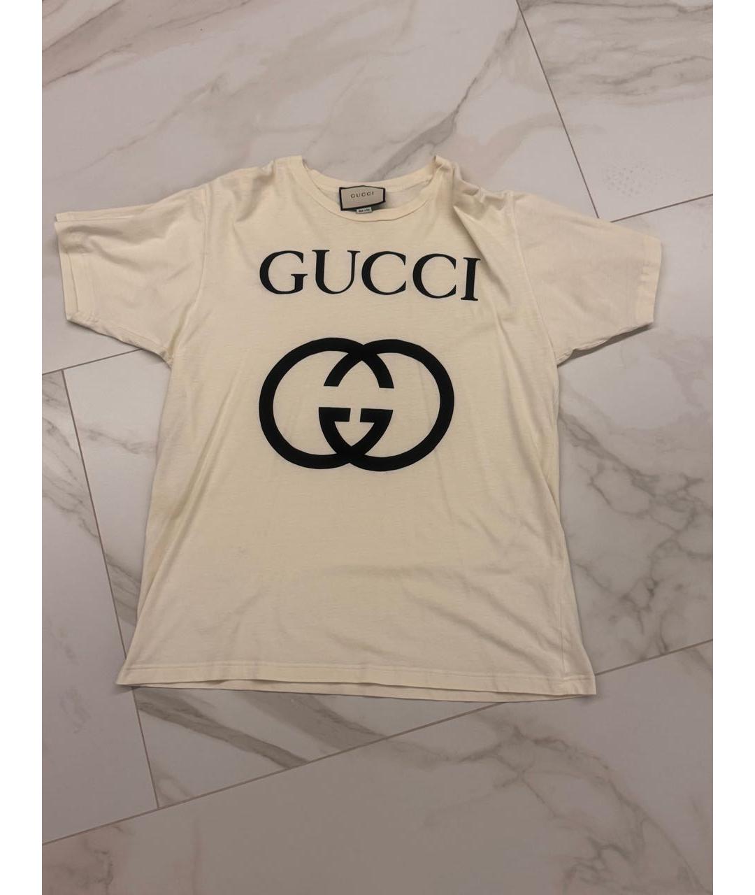GUCCI Белая футболка, фото 5