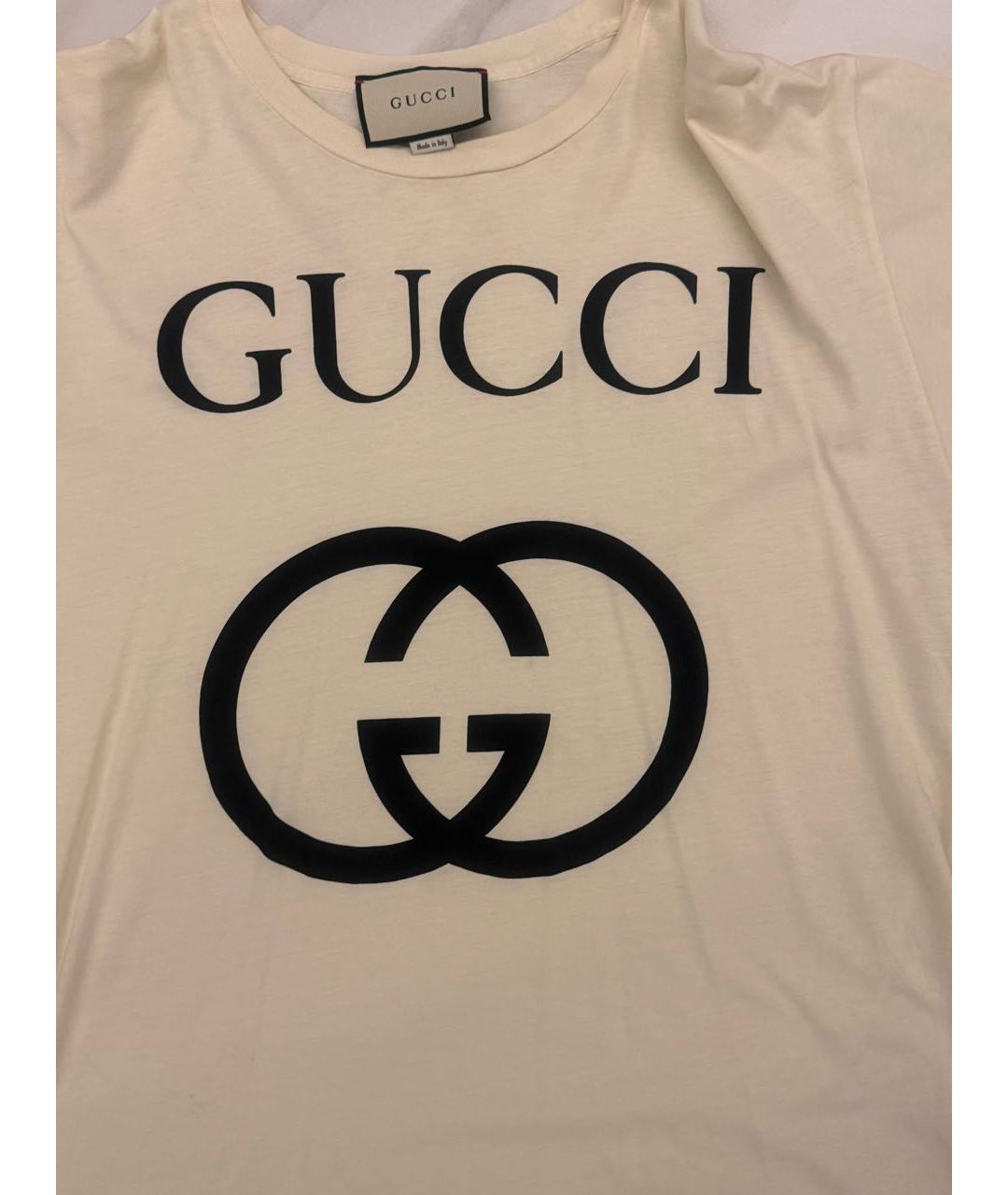 GUCCI Белая футболка, фото 3