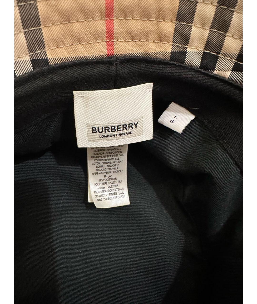 BURBERRY Бежевая синтетическая панама, фото 3