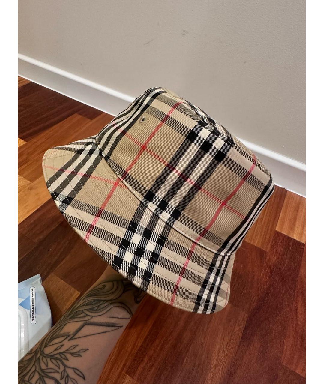BURBERRY Бежевая синтетическая панама, фото 2
