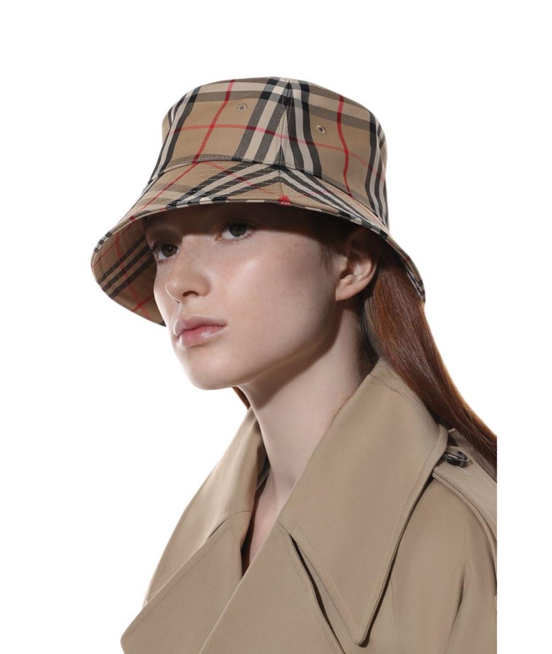 BURBERRY Бежевая синтетическая панама, фото 4
