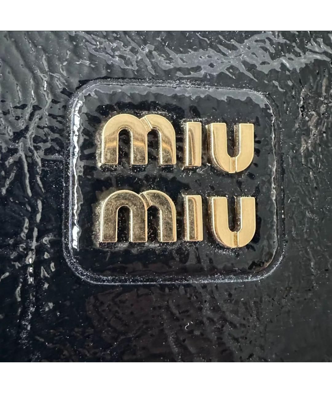 MIU MIU Черная кожаная сумка тоут, фото 4