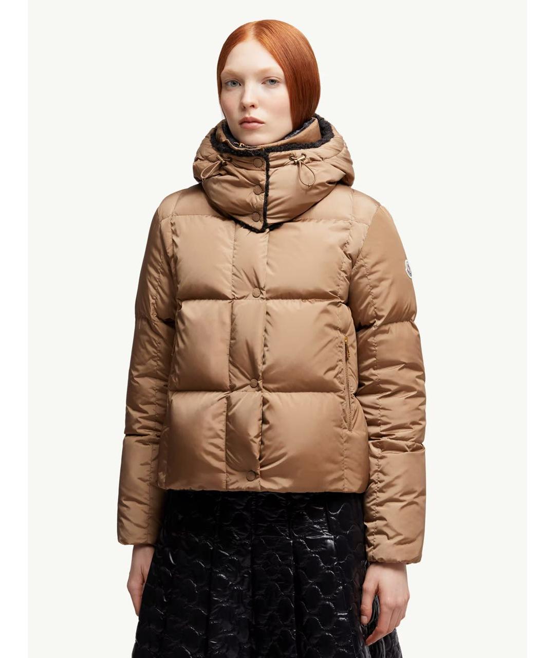MONCLER Бежевый пуховик, фото 3