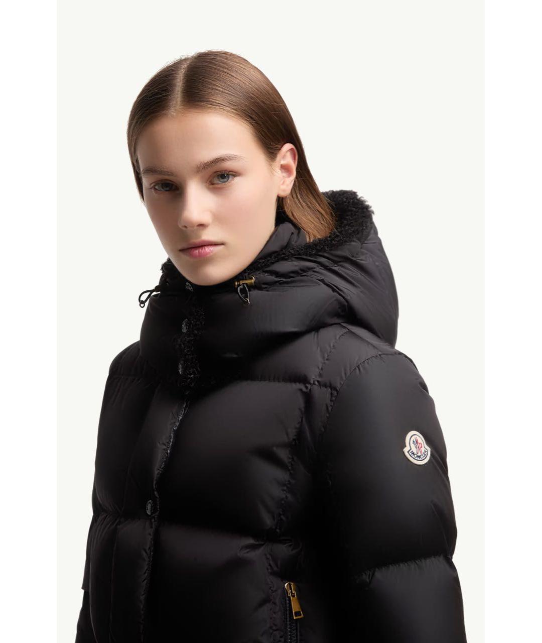 MONCLER Черный пуховик, фото 5