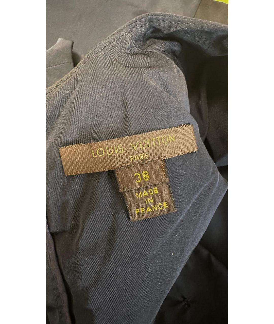 LOUIS VUITTON Темно-синее хлопковое повседневное платье, фото 3