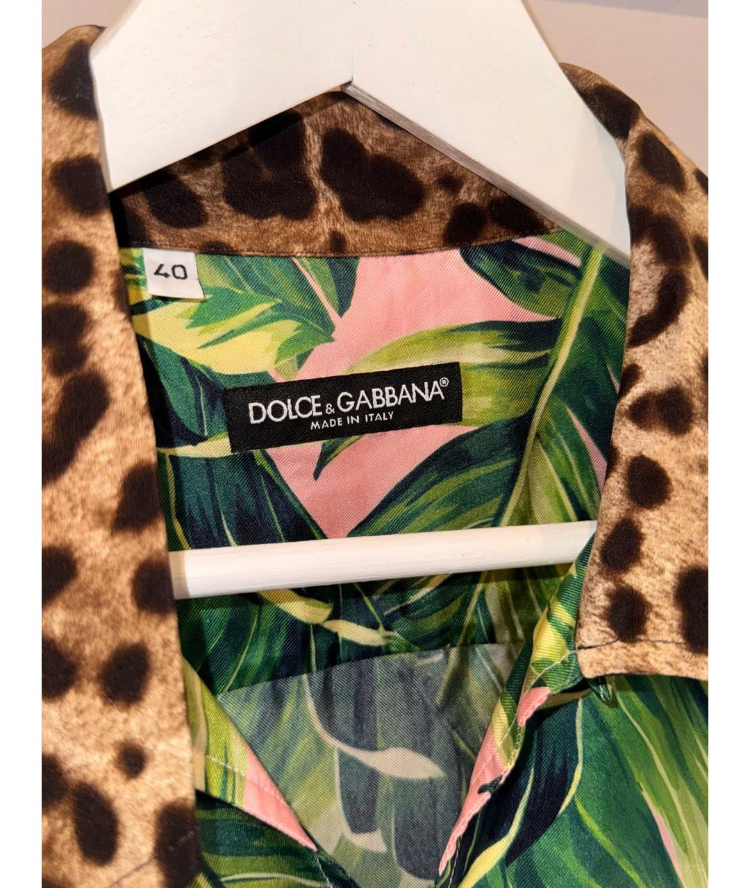 DOLCE&GABBANA Мульти шелковая рубашка, фото 3