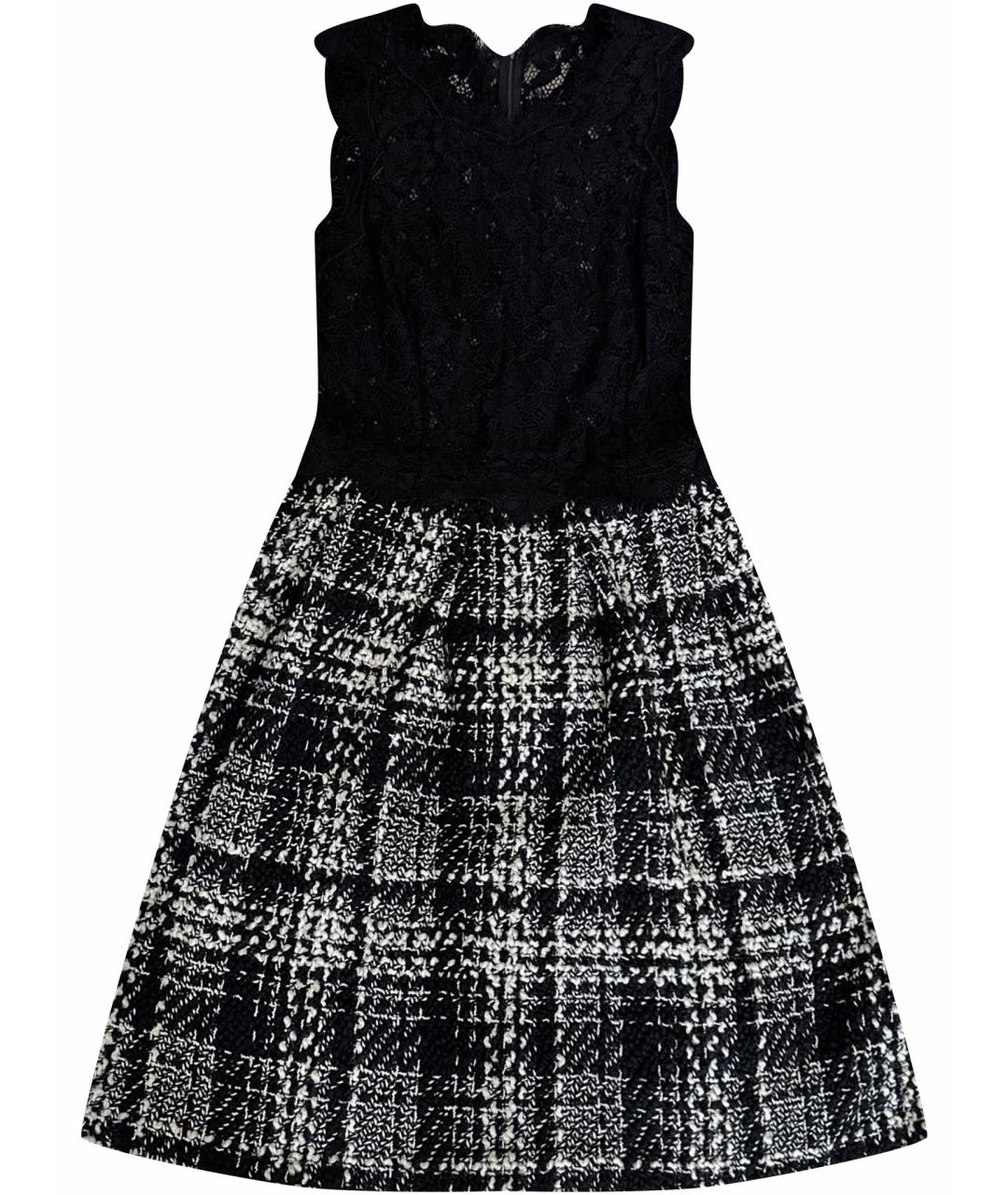 DOLCE&GABBANA Черное твидовое повседневное платье, фото 1