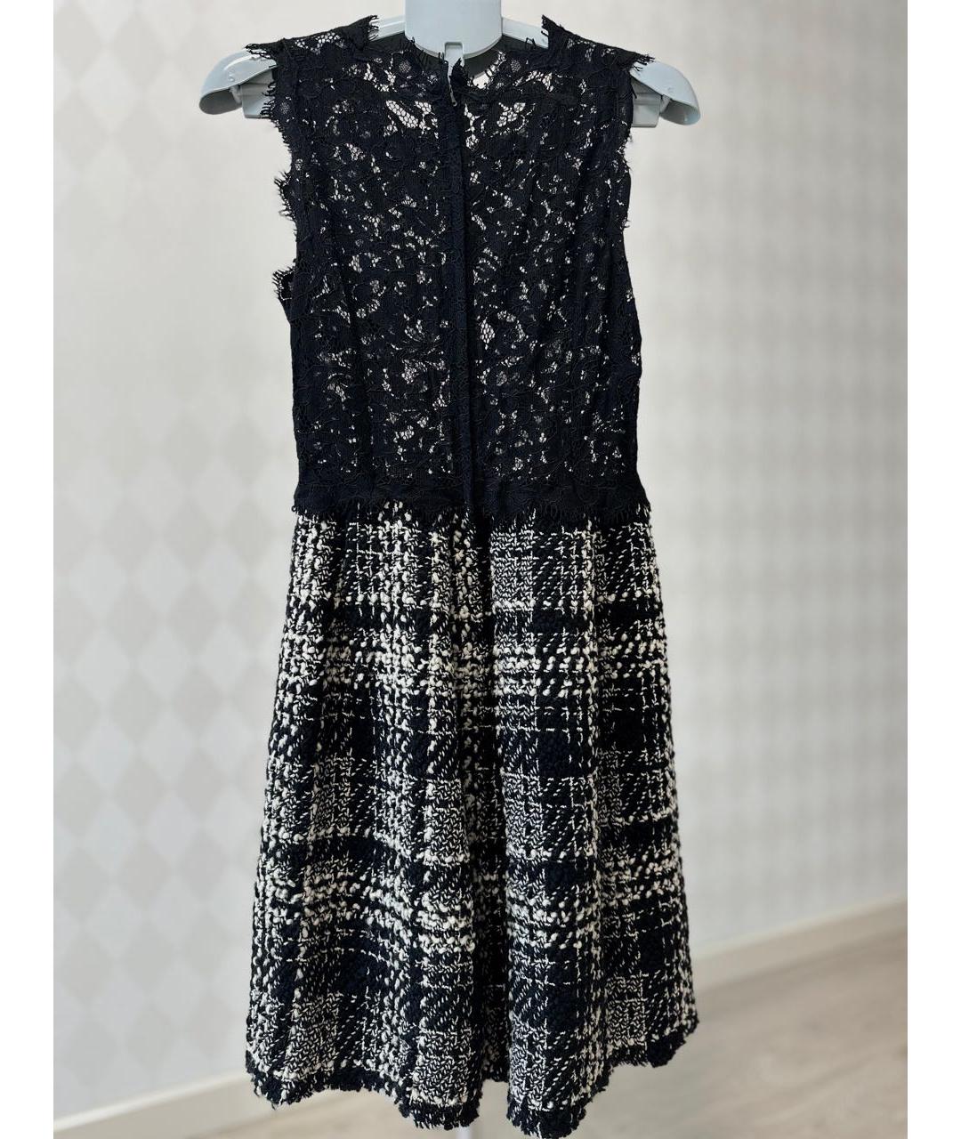 DOLCE&GABBANA Черное твидовое повседневное платье, фото 2