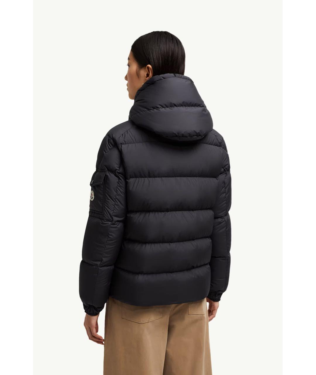 MONCLER Черный пуховик, фото 3