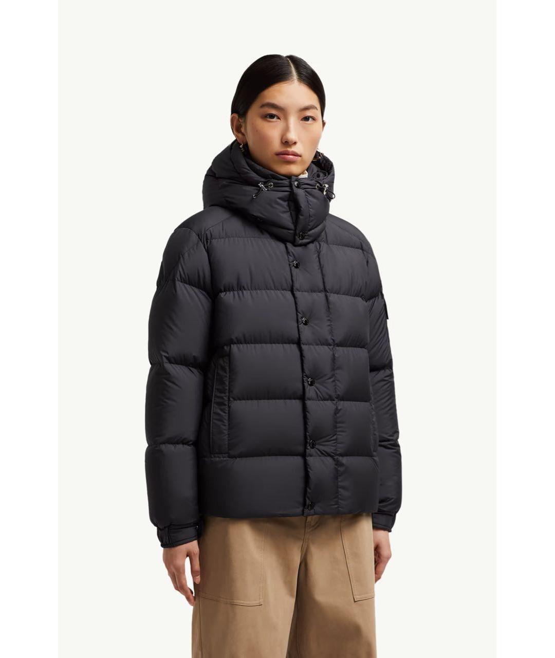 MONCLER Черный пуховик, фото 2