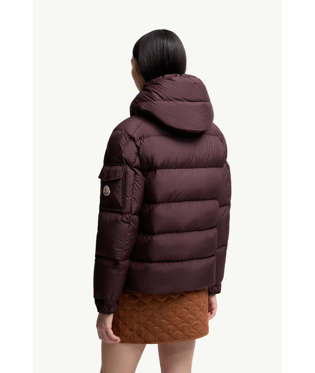 MONCLER Бордовый пуховик, фото 3