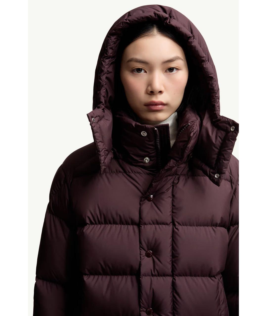 MONCLER Бордовый пуховик, фото 5