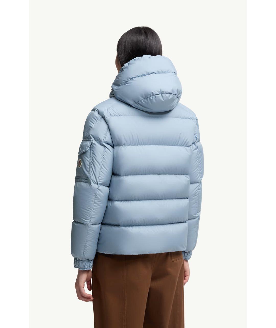 MONCLER Голубой пуховик, фото 3
