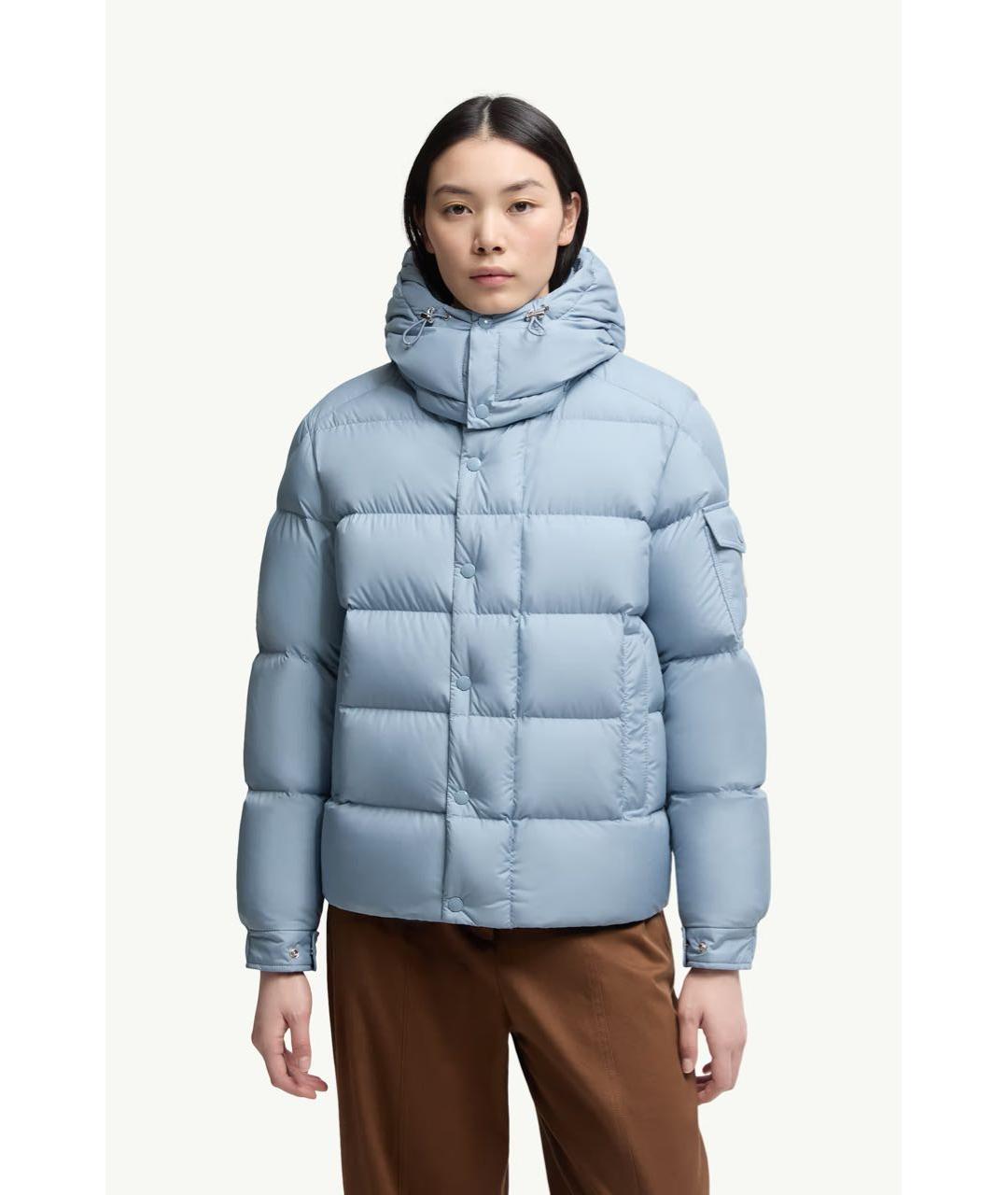 MONCLER Голубой пуховик, фото 2