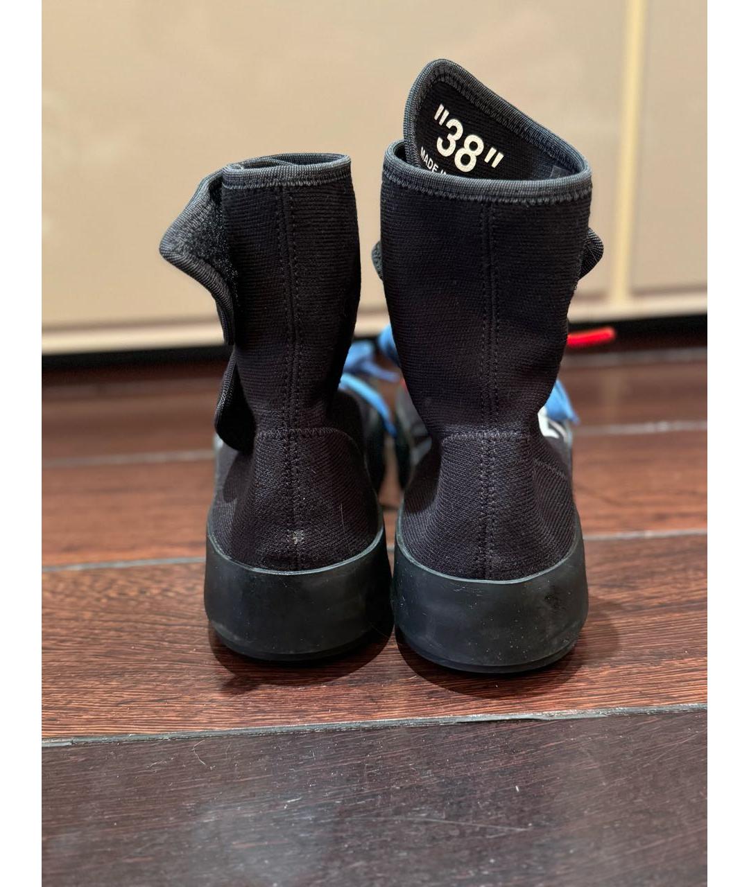OFF-WHITE Черные текстильные кеды, фото 4