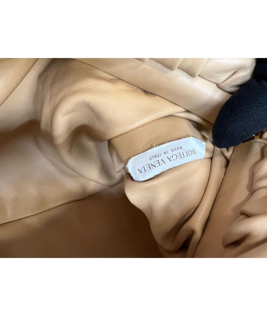 BOTTEGA VENETA Бежевая кожаная сумка с короткими ручками, фото 5