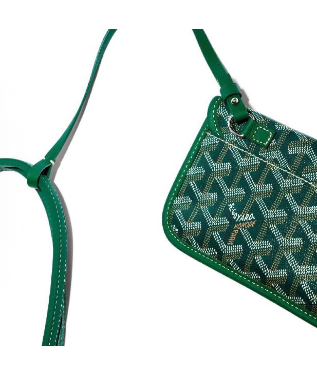GOYARD Зеленая кожаная сумка тоут, фото 4