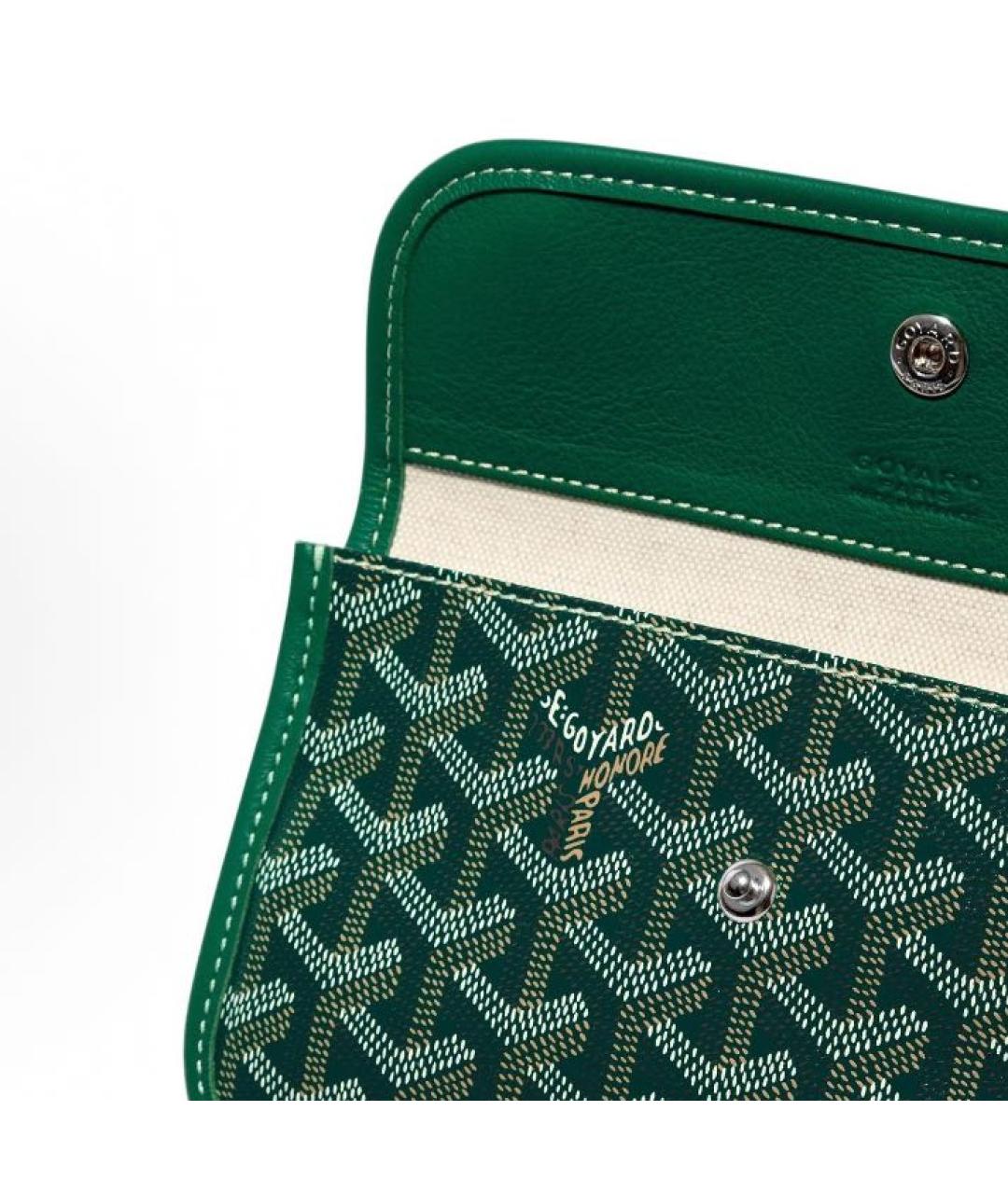 GOYARD Зеленая кожаная сумка тоут, фото 6