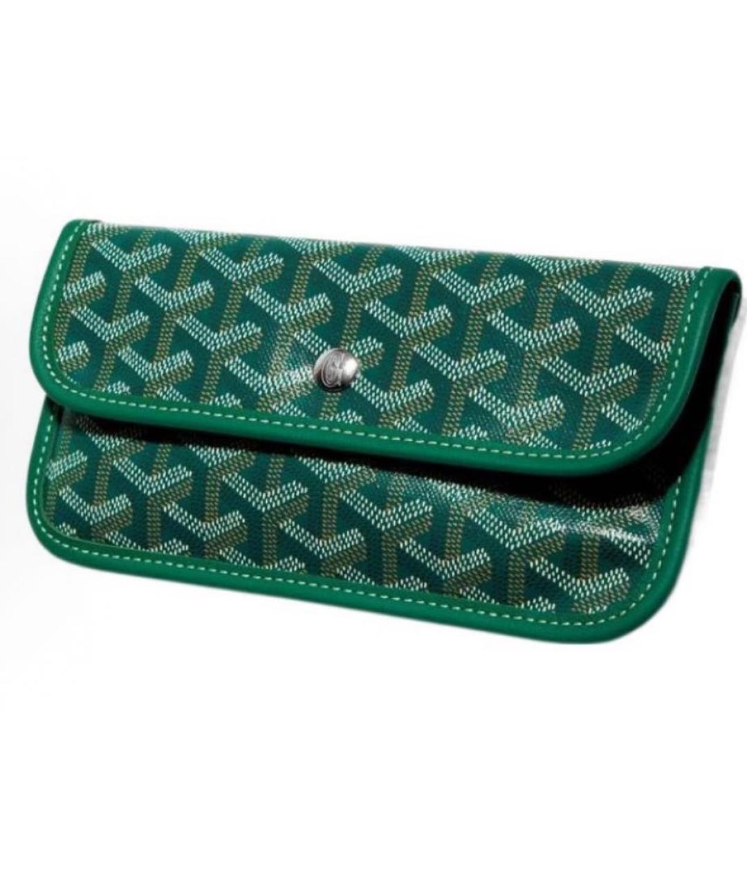 GOYARD Зеленая кожаная сумка тоут, фото 2