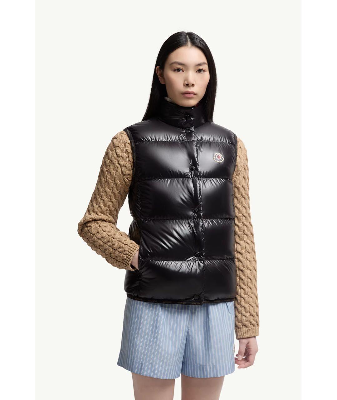 MONCLER Черный жилет, фото 2