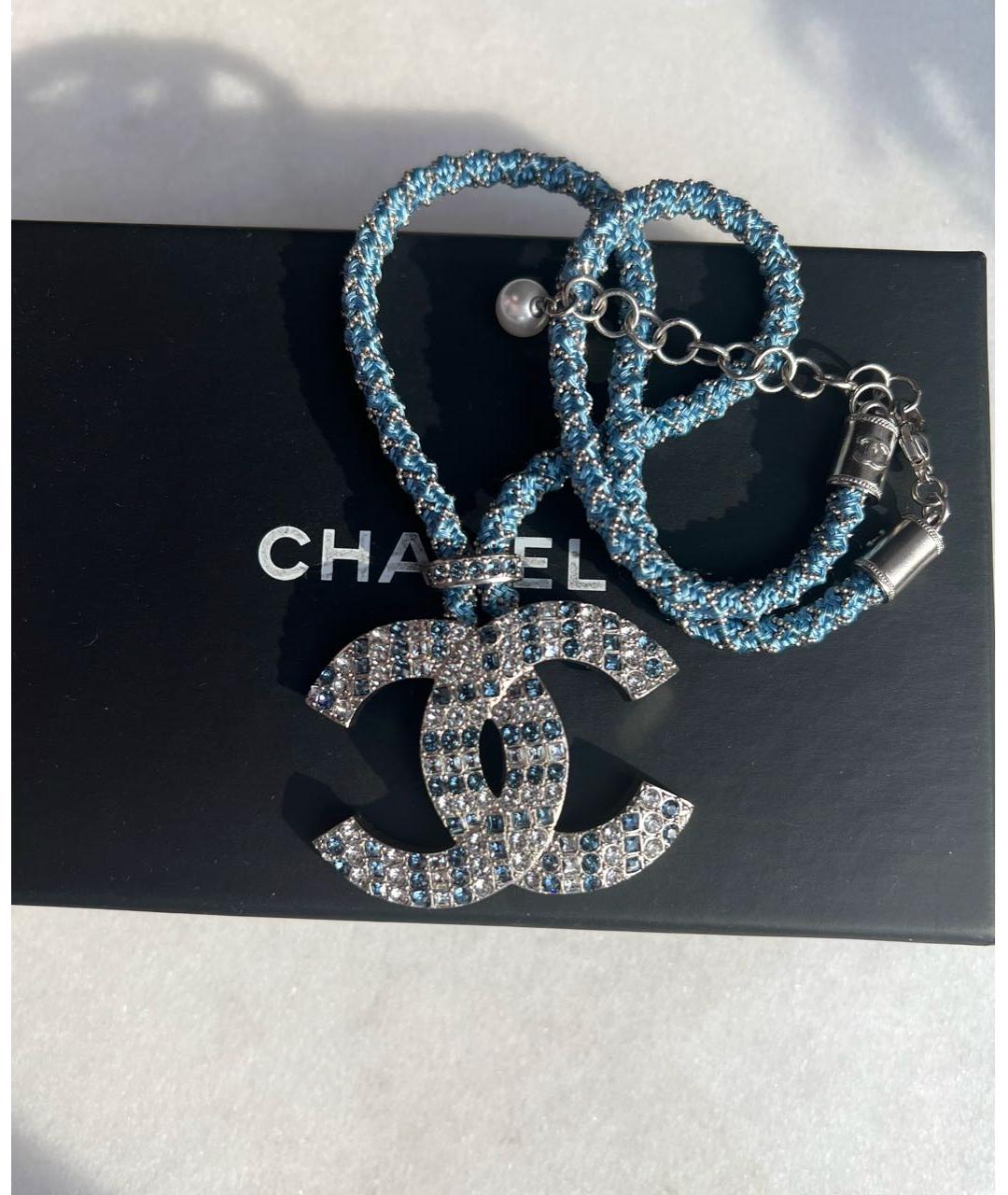 CHANEL Голубое колье, фото 2