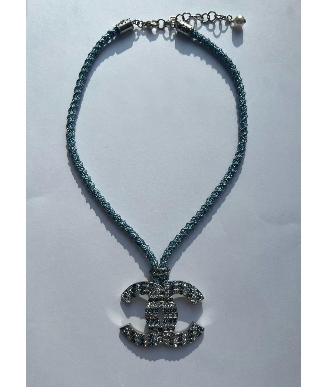 CHANEL Голубое колье, фото 4