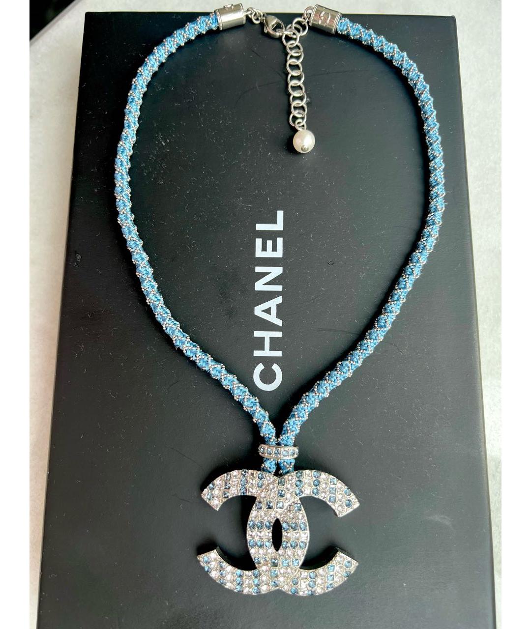 CHANEL Голубое колье, фото 5