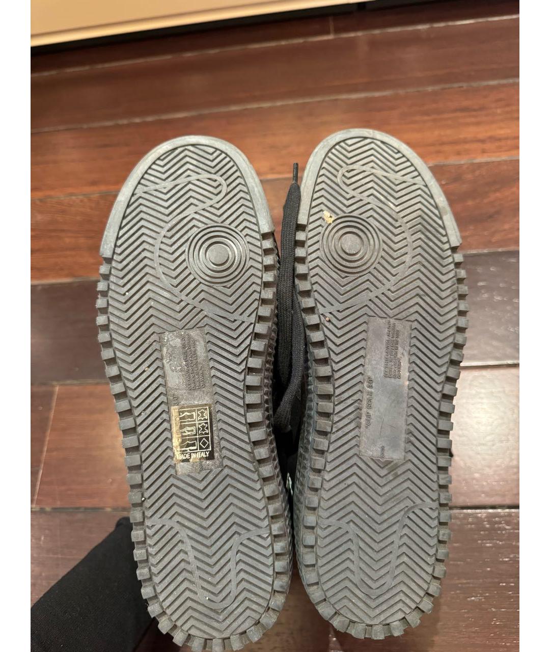 OFF-WHITE Черные кожаные кеды, фото 4