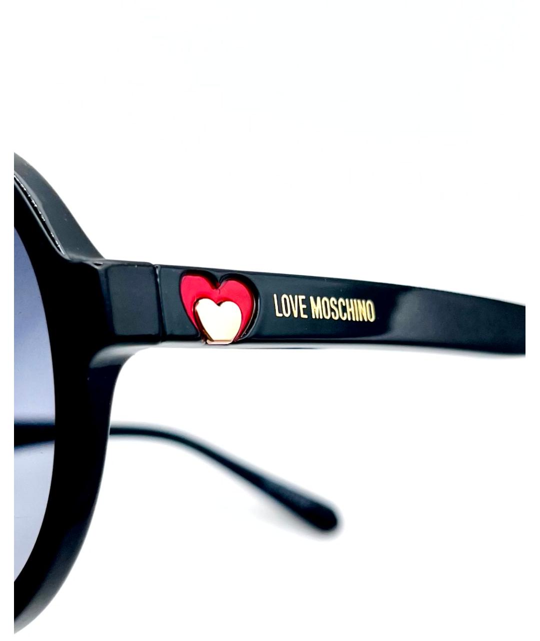 LOVE MOSCHINO Черные пластиковые солнцезащитные очки, фото 5
