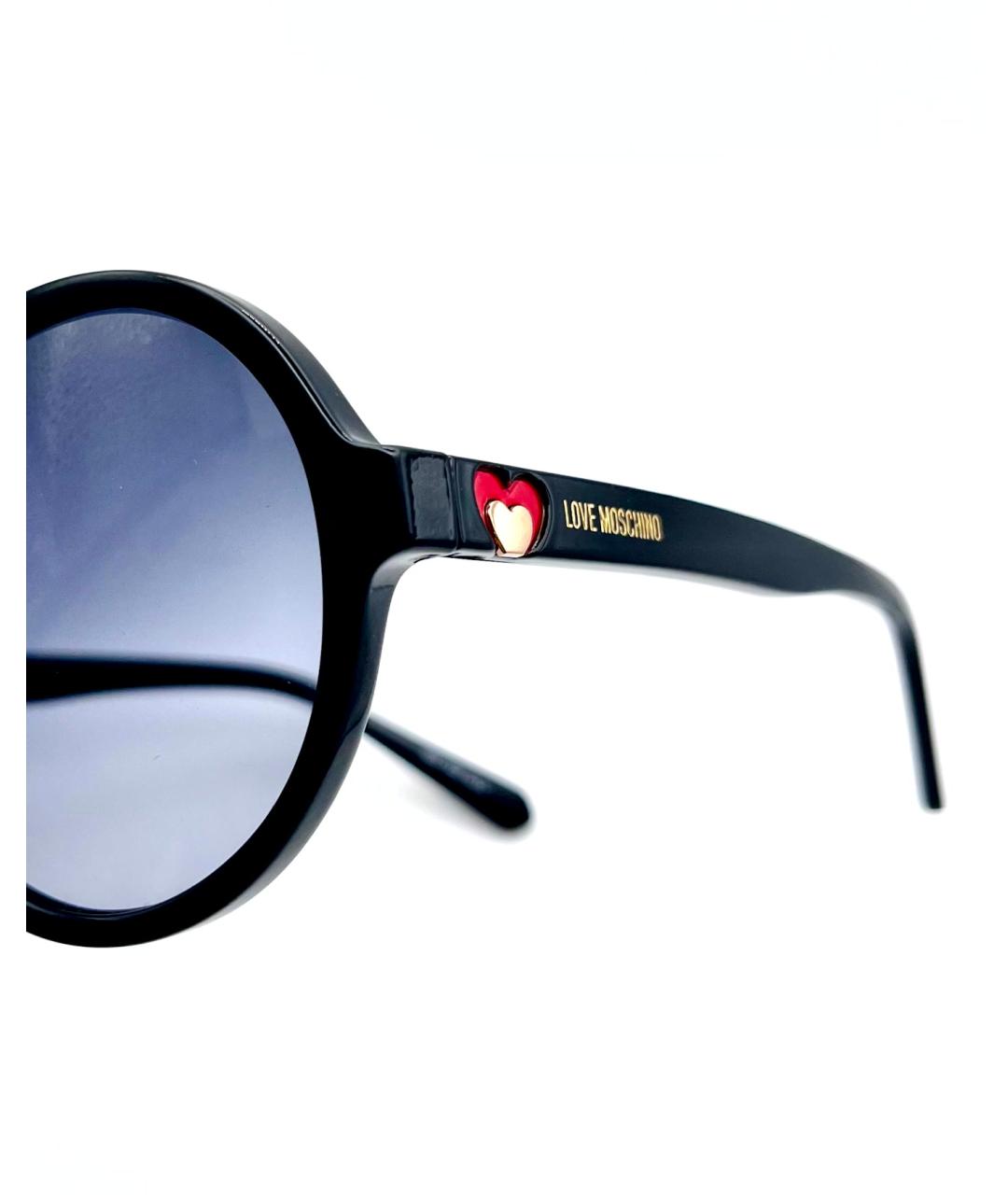 LOVE MOSCHINO Черные пластиковые солнцезащитные очки, фото 3