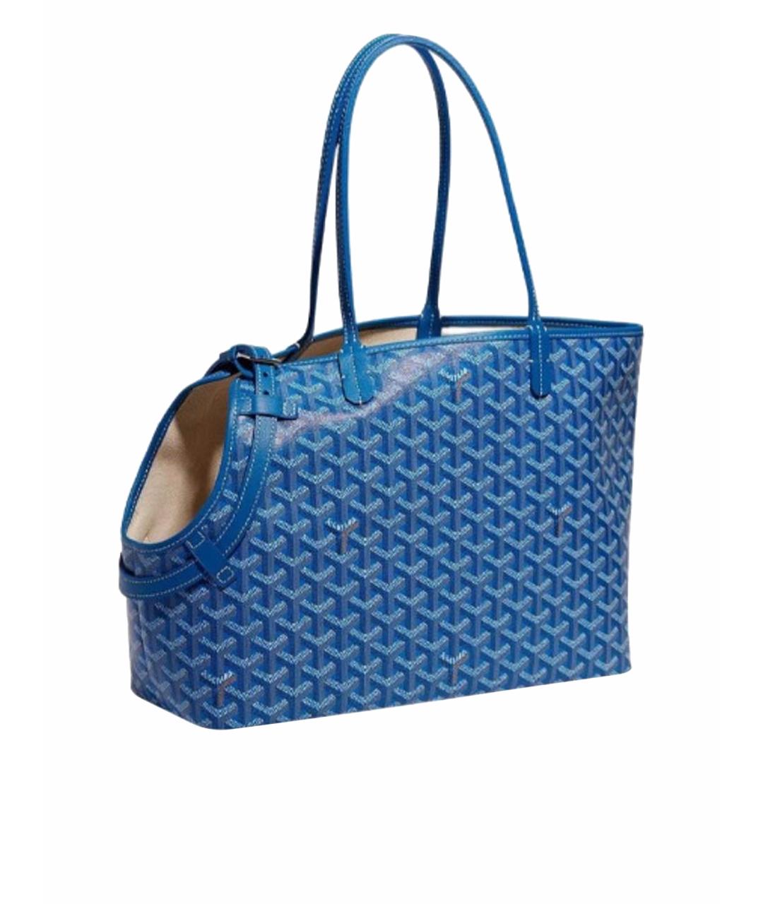 GOYARD Голубая кожаная сумка тоут, фото 1