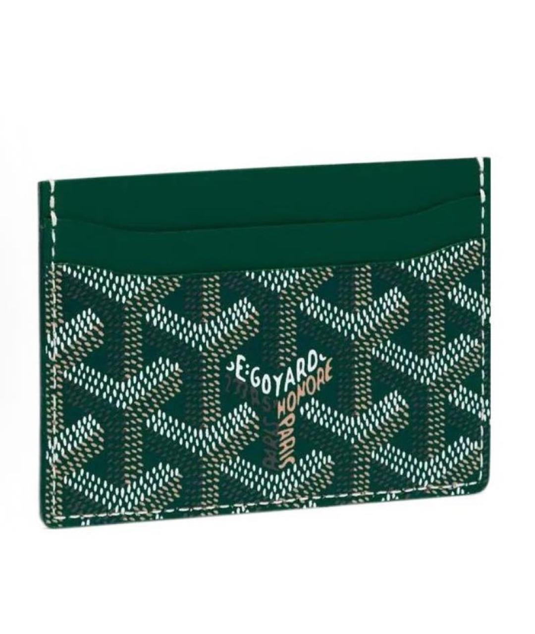 GOYARD Зеленый кожаный кардхолдер, фото 4