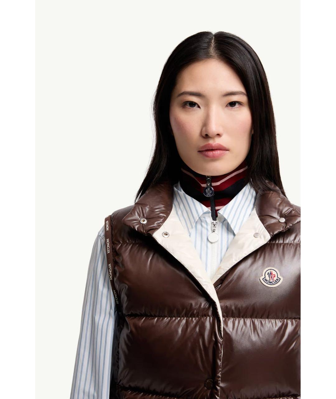 MONCLER Коричневый жилет, фото 4