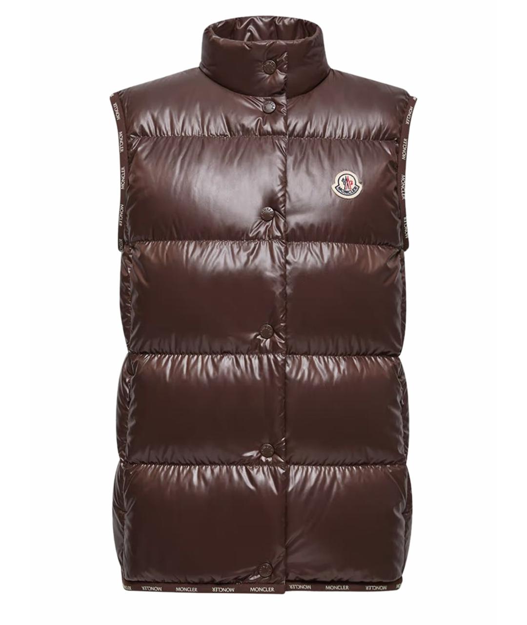 MONCLER Коричневый жилет, фото 1