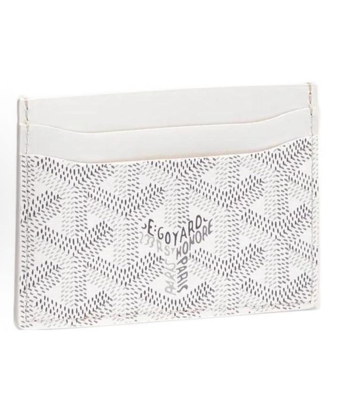 GOYARD Белый кожаный кардхолдер, фото 4