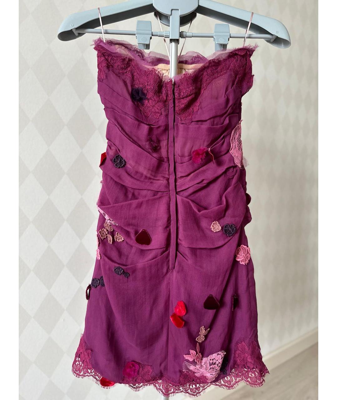 DOLCE&GABBANA Мульти шелковое коктейльное платье, фото 2