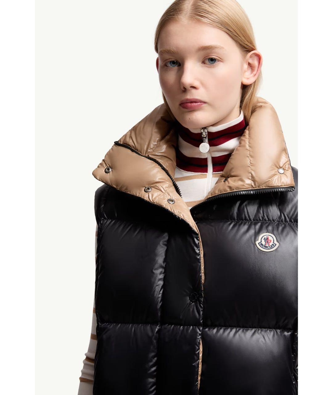 MONCLER Черный жилет, фото 5