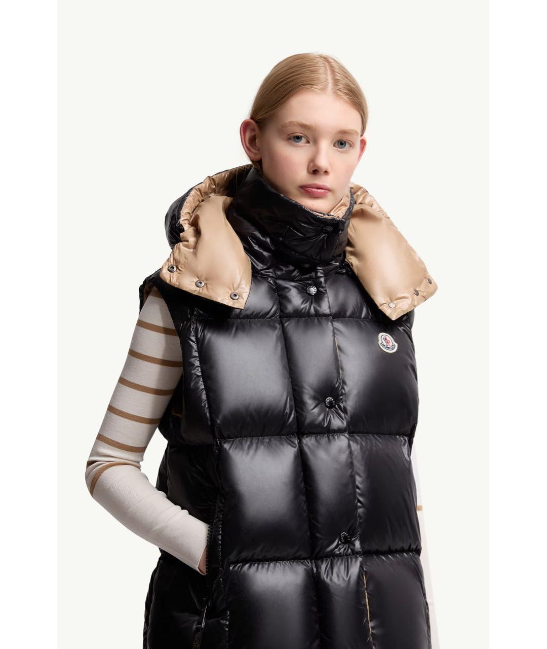 MONCLER Черный жилет, фото 4