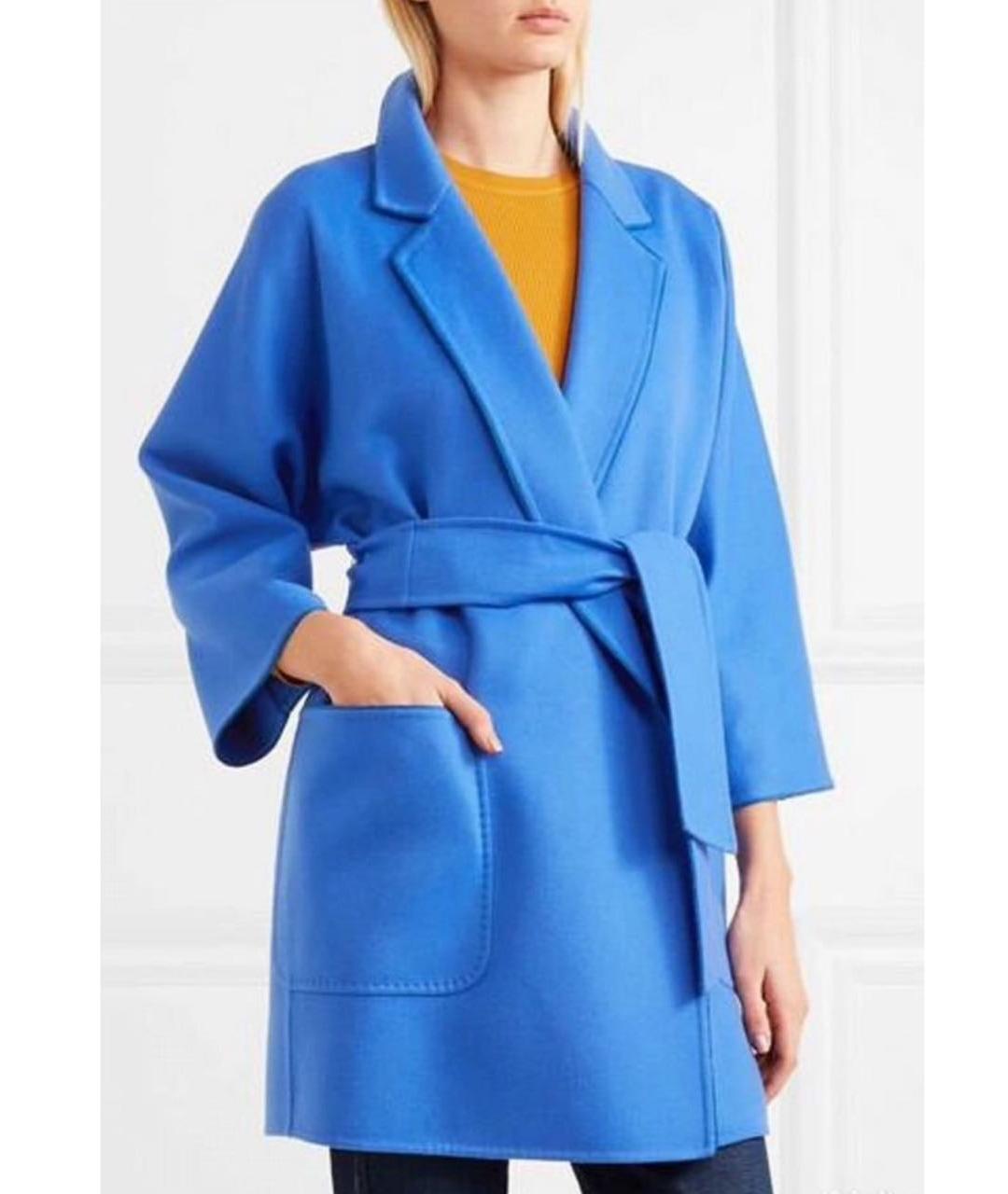 MAX MARA Синее кашемировое пальто, фото 5