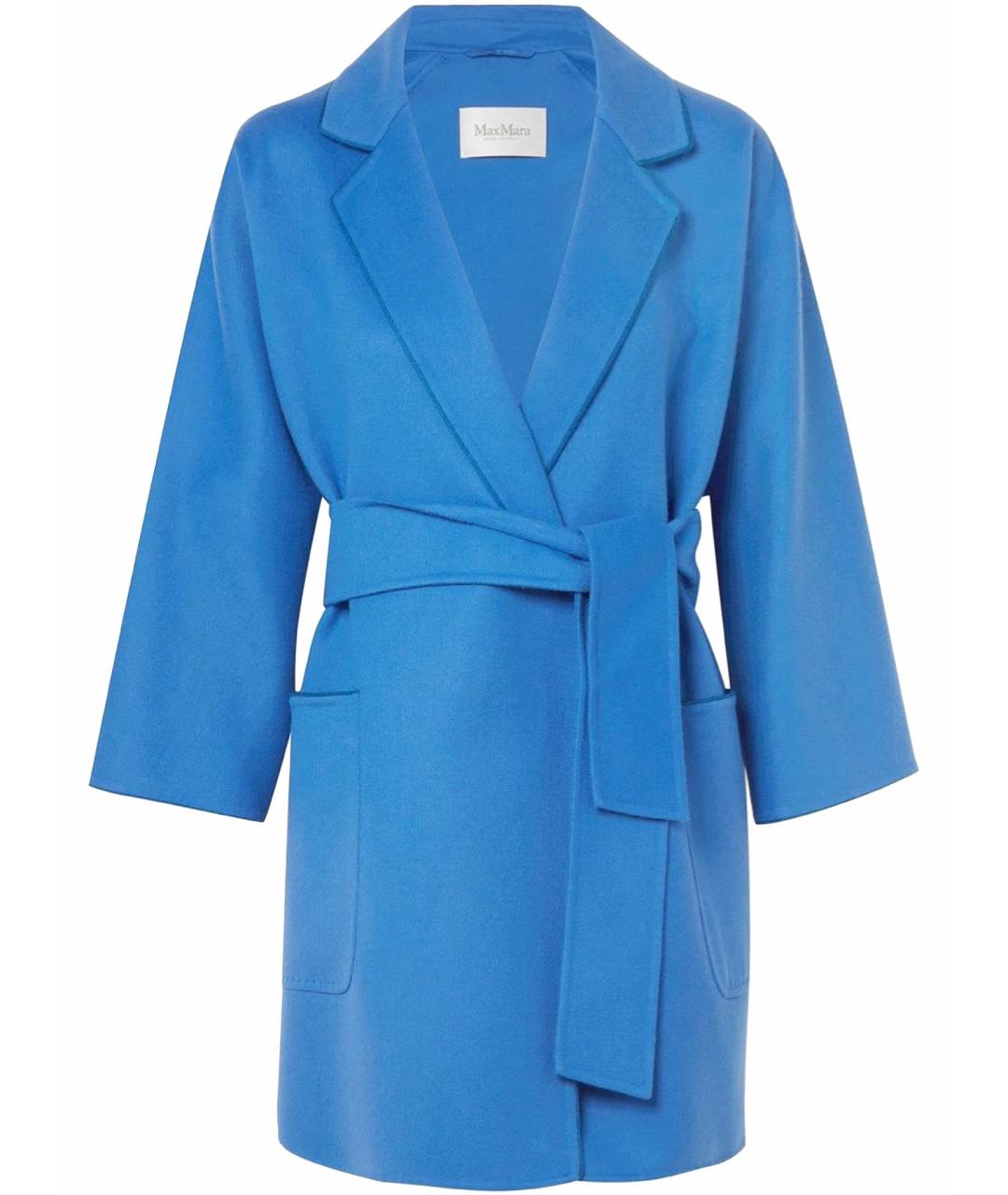 MAX MARA Синее кашемировое пальто, фото 1