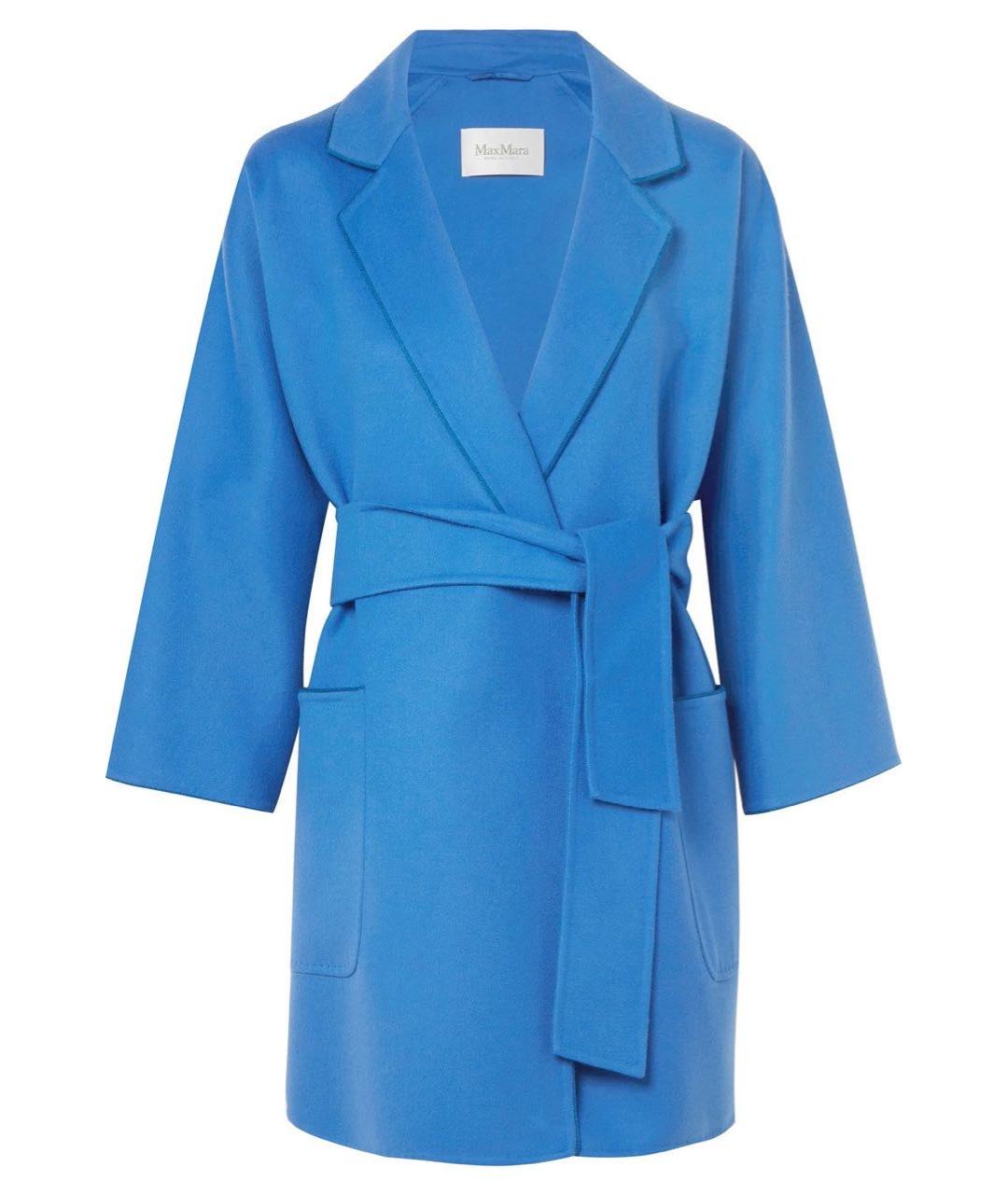 MAX MARA Синее кашемировое пальто, фото 8