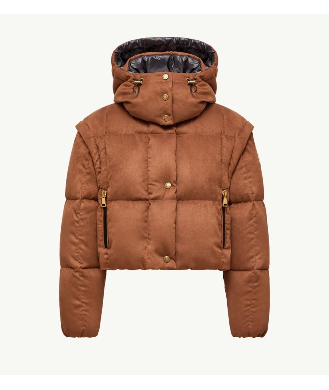 MONCLER Коричневый пуховик, фото 7