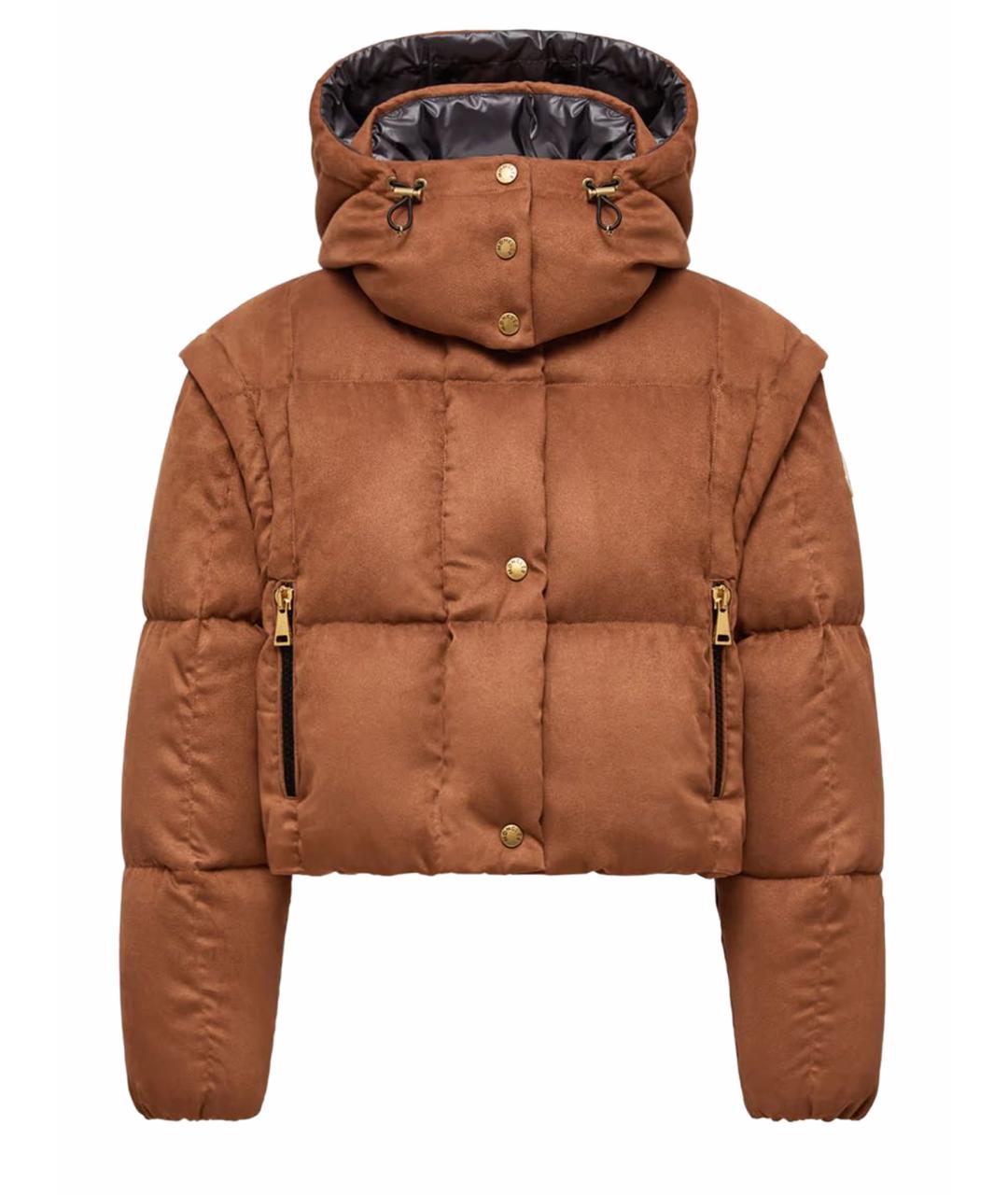 MONCLER Коричневый пуховик, фото 1