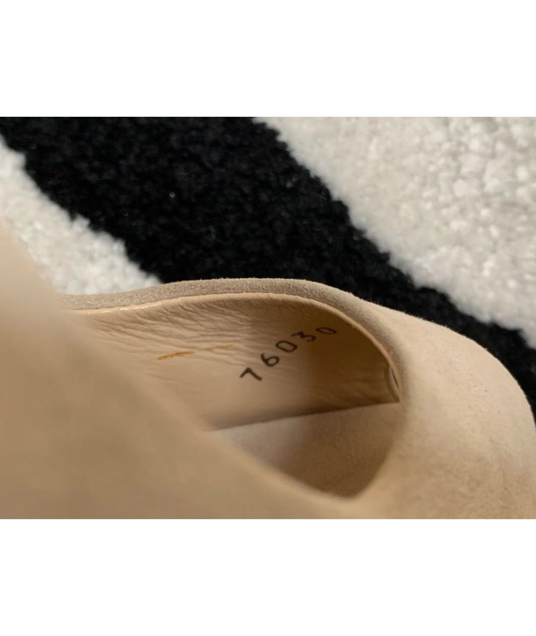 GIUSEPPE ZANOTTI DESIGN Бежевые замшевые туфли, фото 7